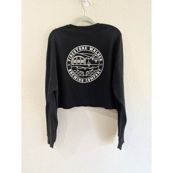 Firestone Walker Brewing Co. Black Cropped Sweatshirt XXL Cotton Blend - Picture 2 of 6